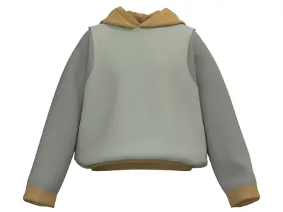 Male oversized hoodie 3D model