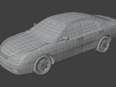 Sedan Car Generic Low-poly 3D model