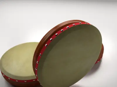 Kompang drum 3D model