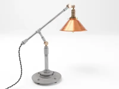 Industrial Copper Tube Lamp 3D model