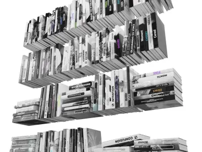 Books 150 pieces 2-6-5 Low-poly 3D model