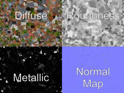 Collapsed Abandoned House Ruin model pack Low-poly 3D model