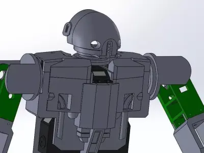 Robot Humanoid Motorized - By TB - First part 3D print model