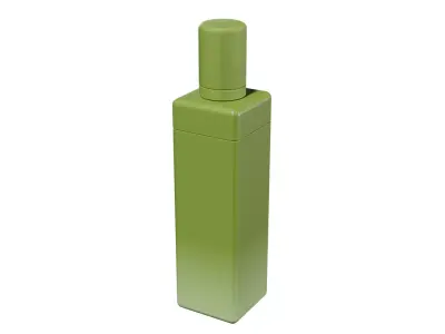 Minimalist Green Bottle Cosmetic Packaging 3D model