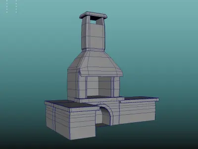Outdoor Oven Free low-poly 3D model