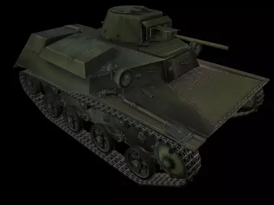 t-30 light tank Low-poly 3D model