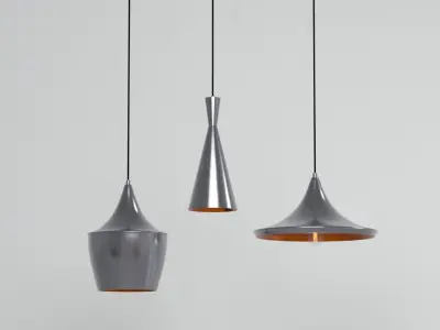 Set of lamps and bulbs 3D model