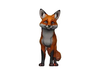 Fox-Fox Low-poly 3D model