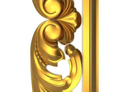 carved frame 3D model 36