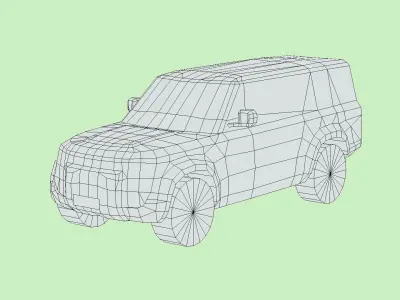 Land Rover Defender 130 Low-poly 3D model