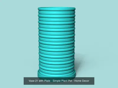20 Vase with Plate Collection - Plant Pot - Home Decor