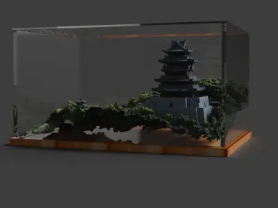 Chinese ancient house   Low-poly 3D model purchase