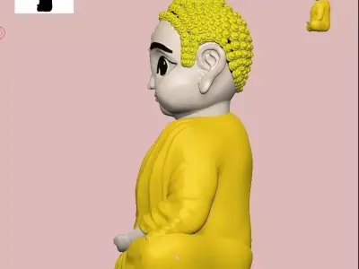 buddha Low-poly 3D model
