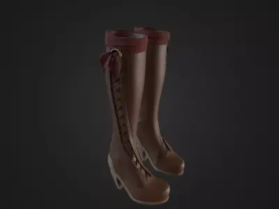 Women Boots 03 Low-poly 3D model