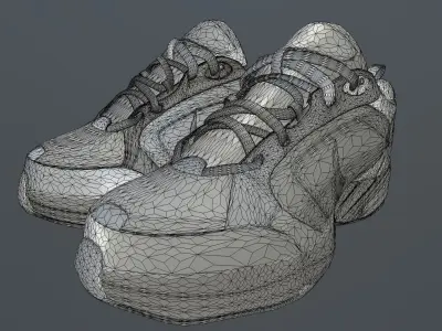 NIKE AIR MONARCH 4 SHOES PBR Low-poly 3D model