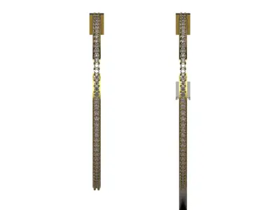 Eternal Sparkling Hoop STL 3D jewelry Earring model je0160 3D print model