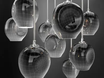 Collection Branching bubble 1 lamps 3D model