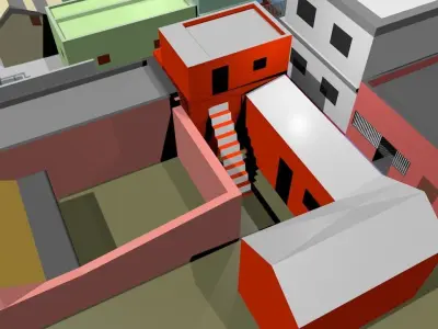 Rural model city pack Free 3D model
