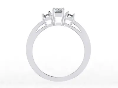 Engagement Ring  STL File Format ready For 3D Printing - CC51 3D print model