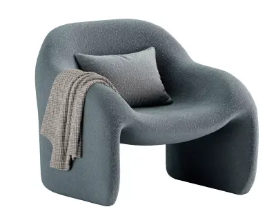 Sculptural Modern Lounge Chair 2 3D model