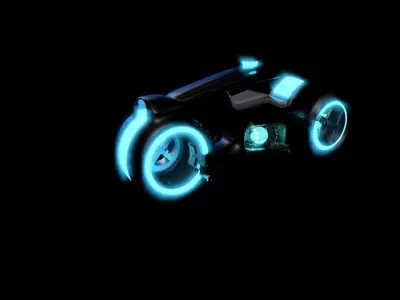tron inspired bike Low-poly 3D model