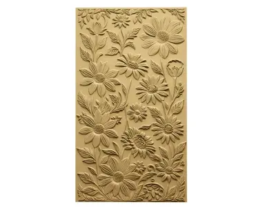 modern panel wall decor set relief stl mural CNC 272 3D model