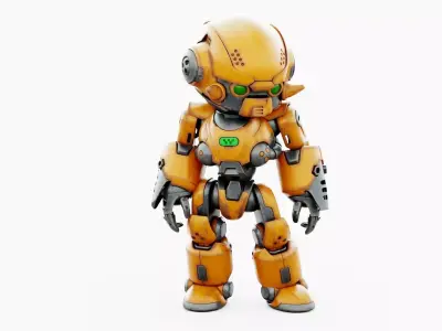 ROBO ZERO-M2  Rigged for Unreal Engine - Unity - MIXAMO 3D model