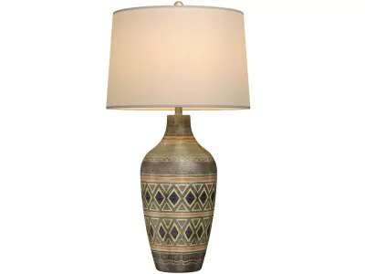 Rustic Country Western European Provence Style Table Lamp 3D model