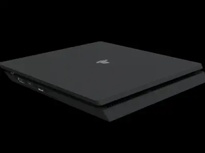 Ps4 Slim Low-poly 3D model