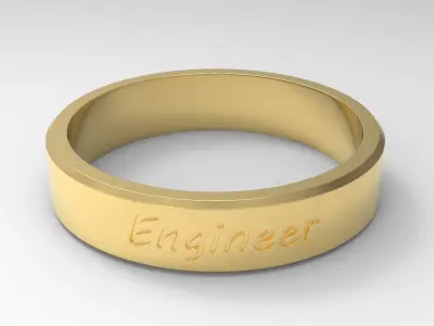 Engineer Ring Gold 3D print model