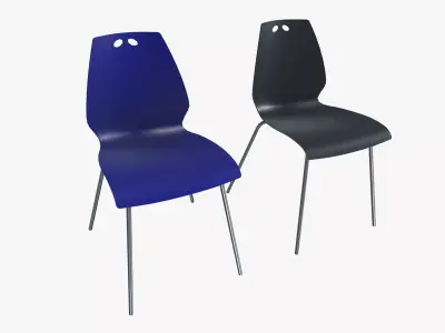 Plastic Chair Low-poly 3D model