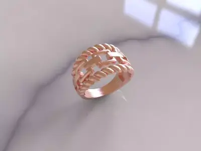 Woman ring 3D print model