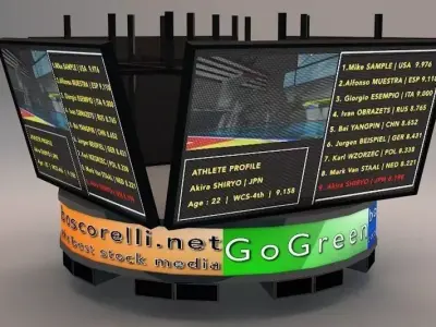 Jumbotron Bigscreen Lowpoly Low-poly 3D model