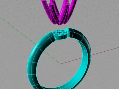 Solitaire Round diamond Cut Anello solitario Sl15 3D print model