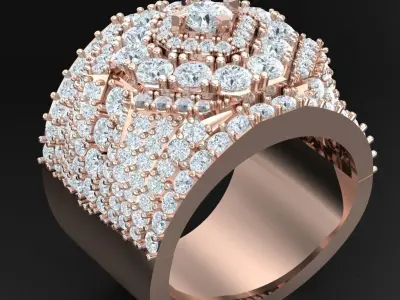 Luxury Men Rings Designs 4MR006 3D print model