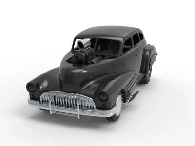 Old school pulling truck 2wd Car shell Scale 1 to 25 3D print model