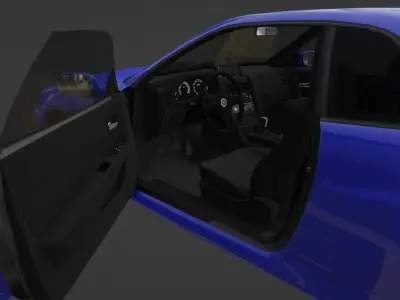 Nissan Skyline R34 Low-poly 3D model