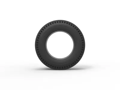 Rear tire of vintage dragster Version 3 Scale 1 to 25 3D print model