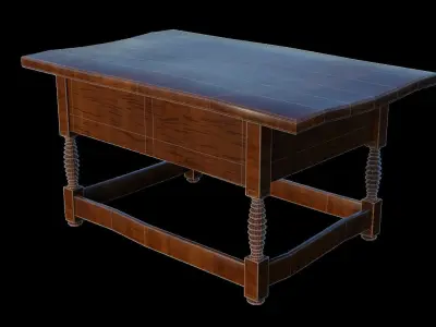 renaissance style table Low-poly 3D model
