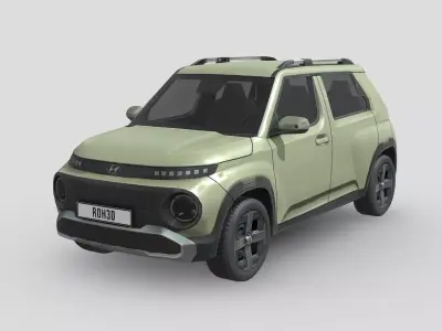 Hyundai Inster 2025 Low-poly 3D model