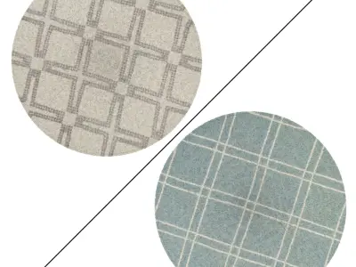Round Rug Set 73 3D model