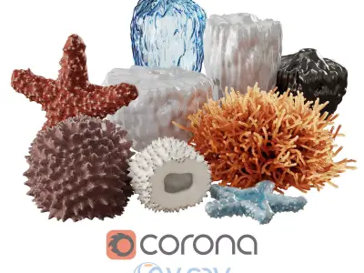 Marine decorations 3D model