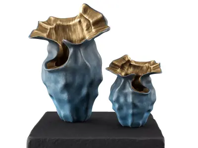 Wavy abstract Vase 3D model