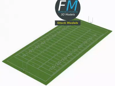 American football field 3D model