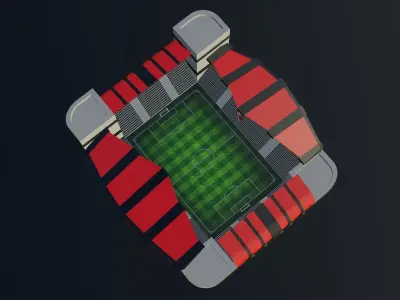 Football Stadium - Milan Low-poly 3D model