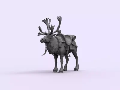 Reindeer Christmas Deer Holiday Decor Christmas Miniature 3D print model