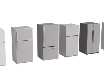 Set Of Small Refrigerators 3D model