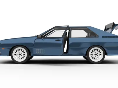 Audi Quattro UR 20v 1980 HQ 3d model 3D model