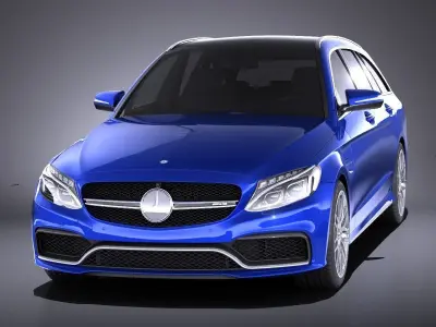 Mercedes-Benz C63 AMG W205 Estate 2017 VRAY 3D model