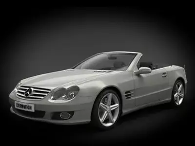 Car   Silver Mercedes 3D model